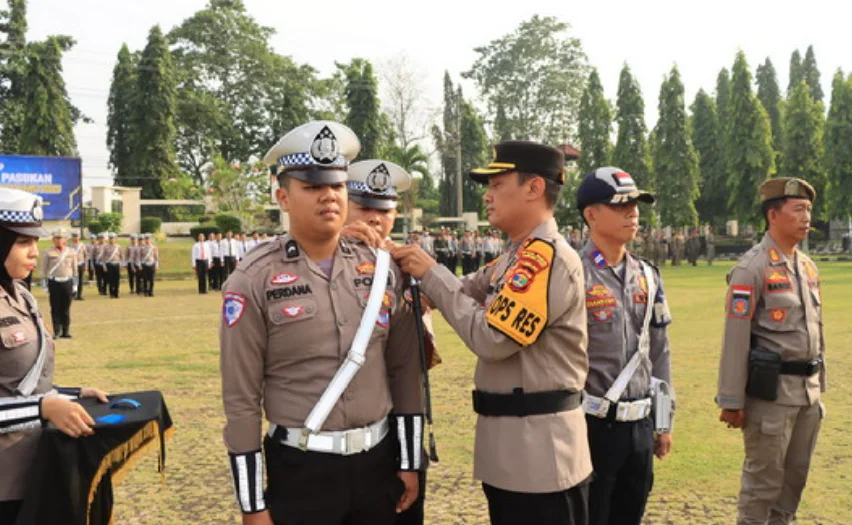 Ops Patuh Krakatau 2025 Dimulai, Polres Lampung Utara Gelar Apel Pasukan