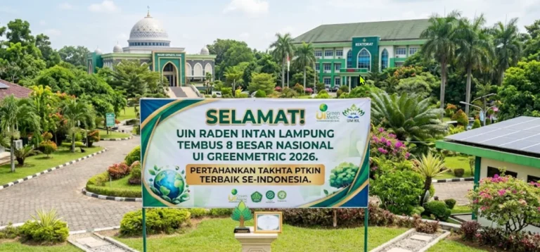 UIN Raden Intan Lampung Tembus 8 Besar Nasional UI GreenMetric 2026, Pertahankan Takhta PTKIN Terbaik